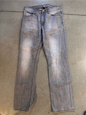GAP Factory Men's Straight-Leg Jeans in Faded Grey